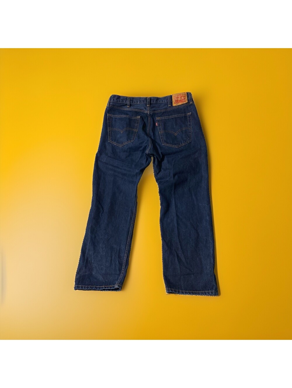 Levi's 505 Jeans Mens 38 x 30 Straight Fit Cotton Dark Blue Wash
